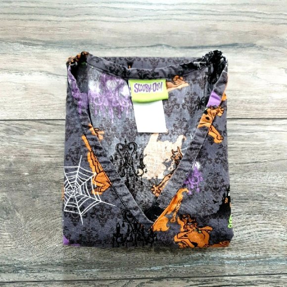 Scooby Doo Medical Scrub Small Womens Cartoon Three Pocket Nurse Dentist Vet - Picture 9 of 10